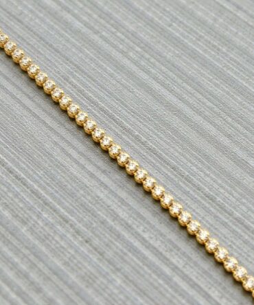 Χρυσό βραχιόλι tennis bracelet με πέτρες ζιργκόν , κ14