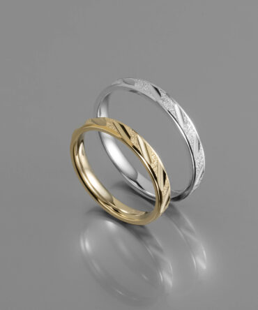 Χρυσές ή λευκόχρυσες βέρες γάμου με διαμαντάρισμα εσωτερικά και σκαλίσματα ,κ14