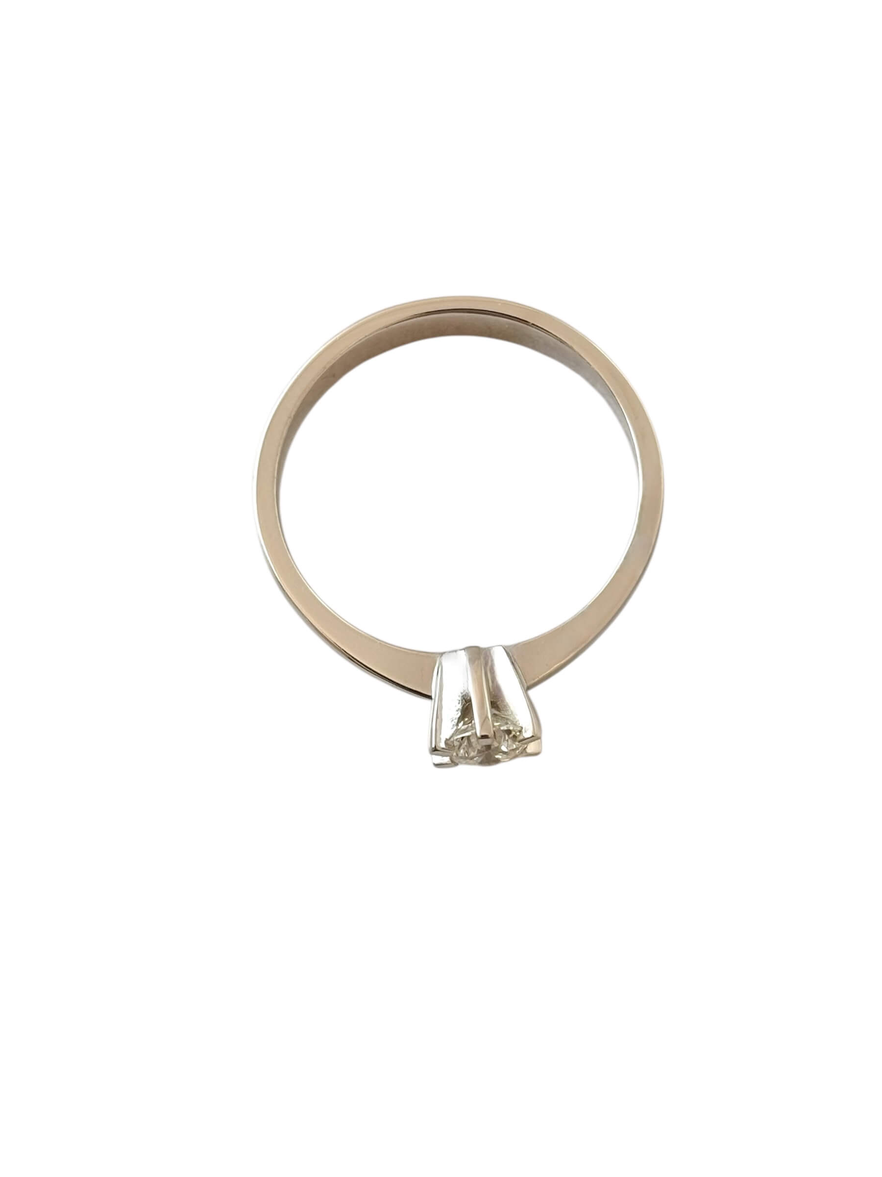 Λευκόχρυσο μονόπετρο δαχτυλίδι με μπριγιάν 0,30ct , κ18 - Image 4