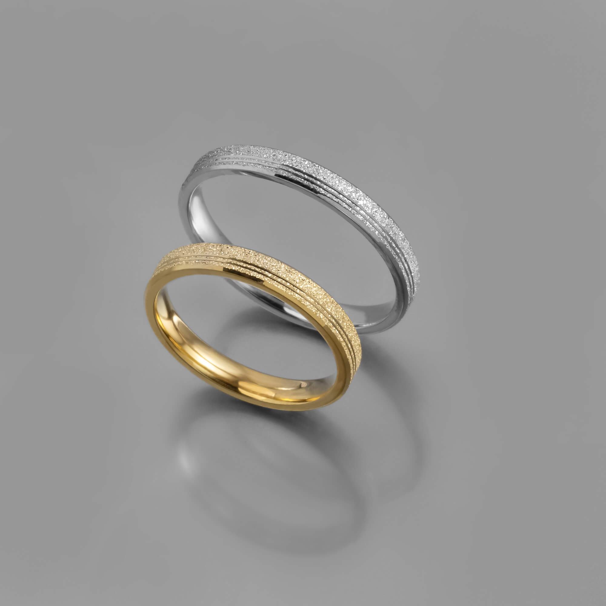 Χρυσές ή λευκόχρυσες βέρες γάμου ματ με διαμαντάρισμα , κ14