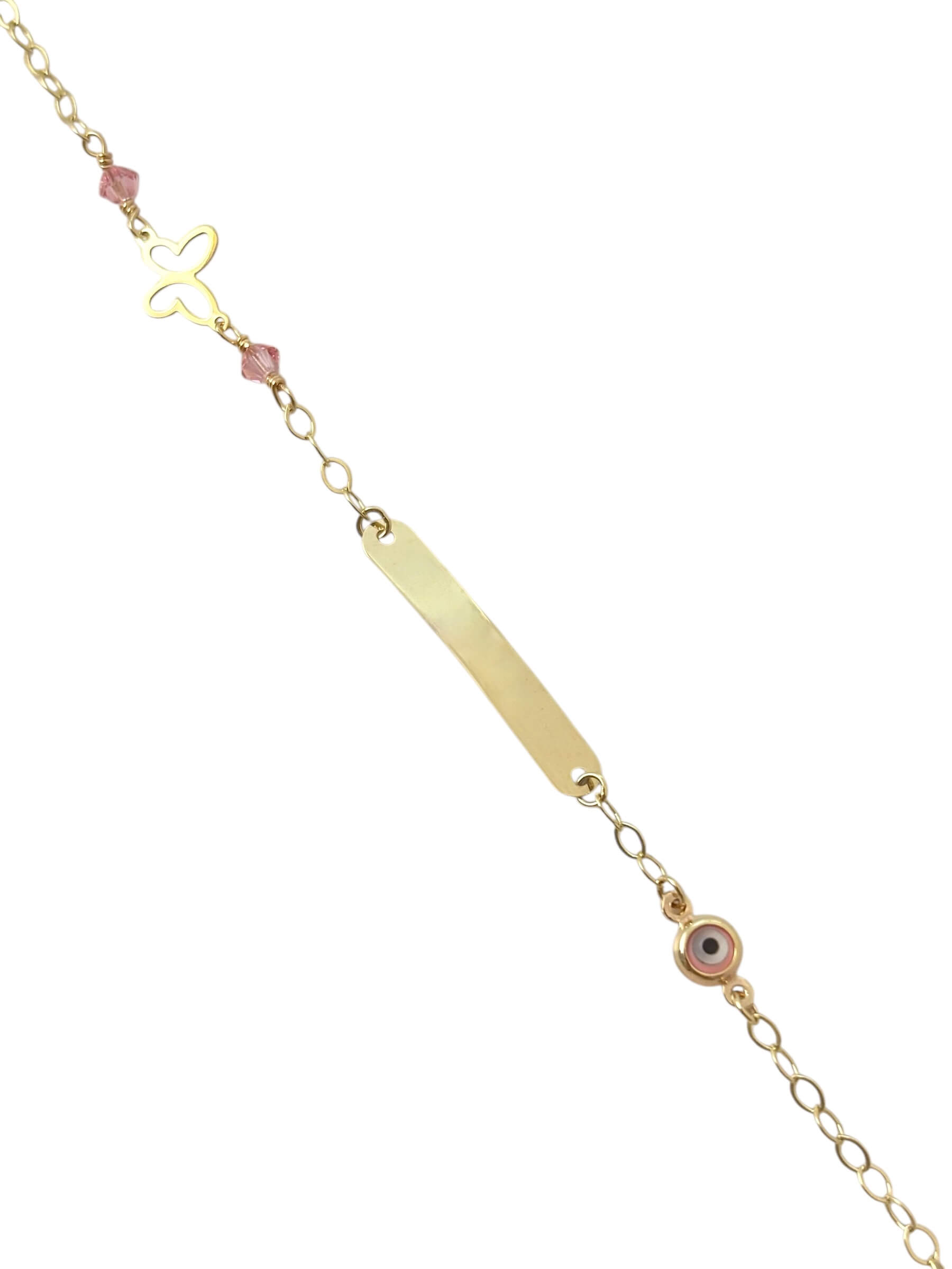 Χρυσή ταυτότητα για νεογέννητο κοριτσάκι με ματάκι-πεταλουδίτσα , κ9 - Image 2