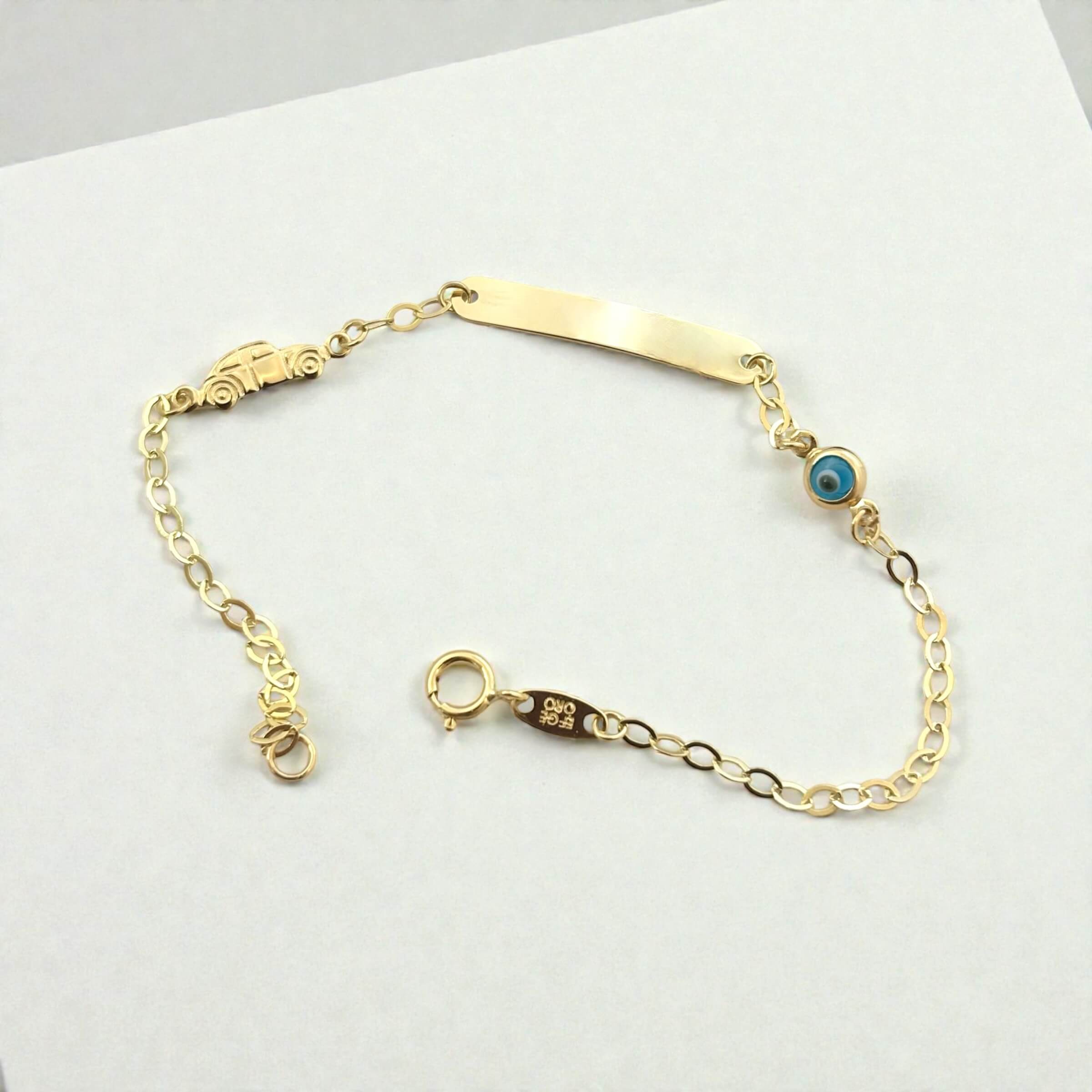 Χρυσή ταυτότητα για νεογέννητο αγοράκι με αυτοκινητάκι-ματάκι , κ9