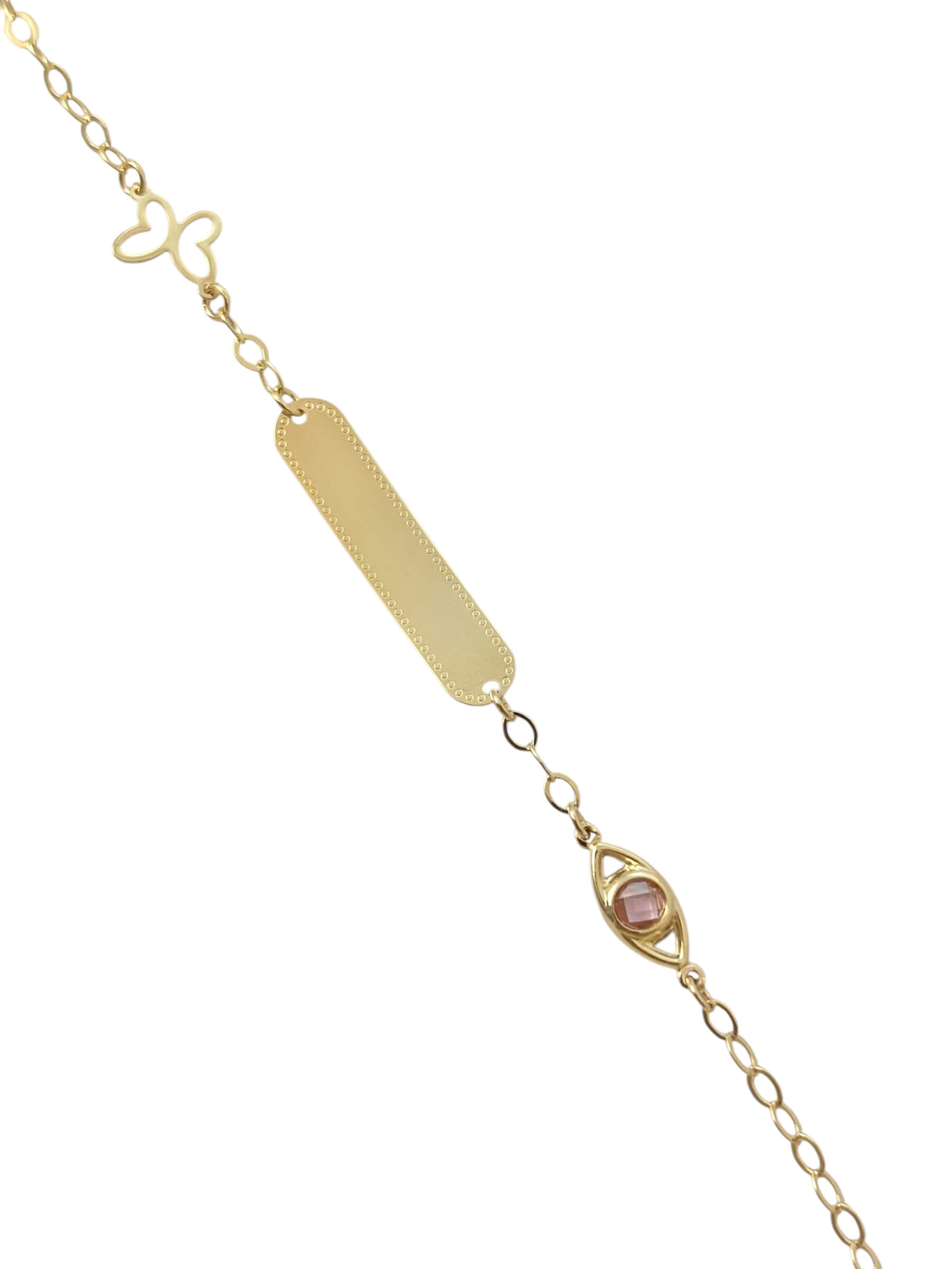 Χρυσή ταυτότητα για νεογέννητο κοριτσάκι με ματάκι-πεταλουδίτσα , κ9 - Image 2