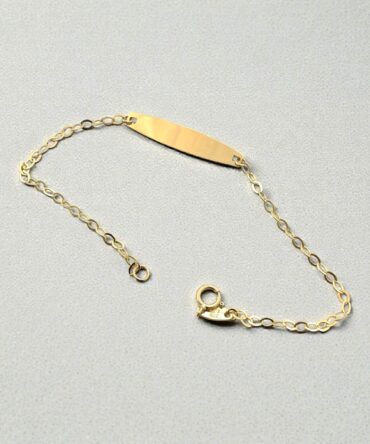 Χρυσή ταυτότητα για νεογέννητο unisex κλασική , κ9