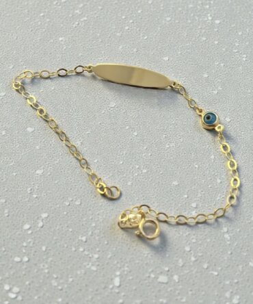 Χρυσή ταυτότητα για νεογέννητο αγοράκι με ματάκι , κ14