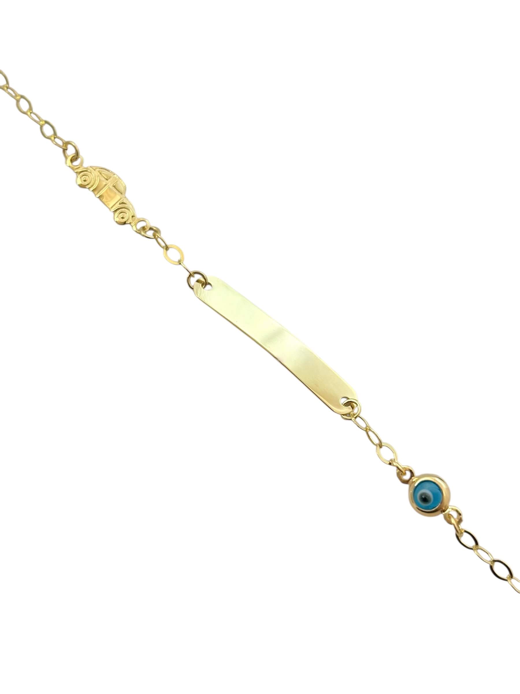 Χρυσή ταυτότητα για νεογέννητο αγοράκι με αυτοκινητάκι-ματάκι , κ9 - Image 2