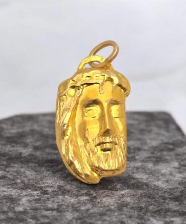 Χρυσή κεφαλή Χριστού για νεογέννητο αγοράκι , κ14