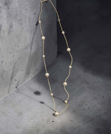 Χρυσό μενταγιόν με μαργαριτάρια fresh water 4-5.5mm , k14