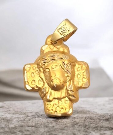 Χρυσή κεφαλή Χριστού για νεογέννητο αγοράκι , κ14