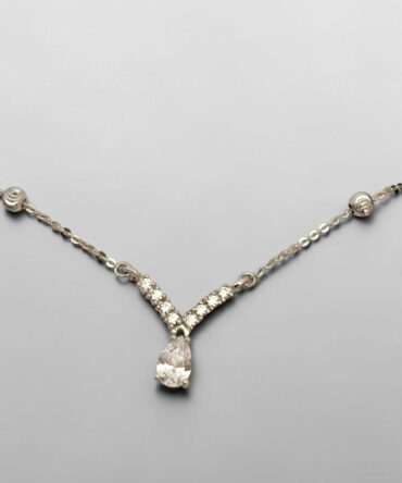 Λευκόχρυσο γυναικείο μενταγιόν με πέτρες ζιργκόν , κ14